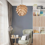 Håndlavet fyrrekogletræ loftlampe med dæmpbar LED til opholdsrum, loftarmatur accent