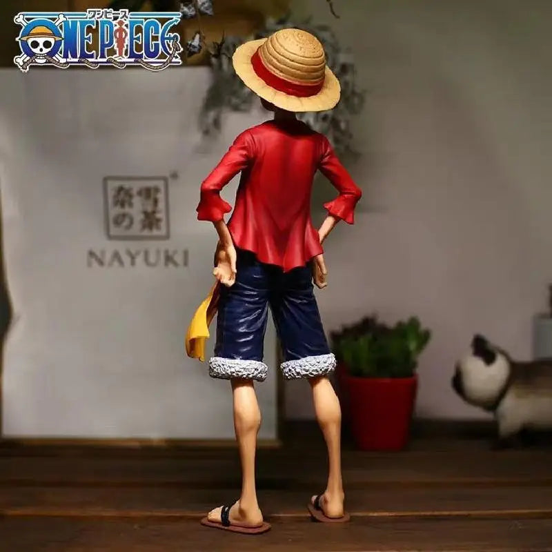 Hot 28cm  One Piece Anime Figure Confident Smiley Luffy Three Form Face Changing Doll Action Figurine Model Toys  Kits 3