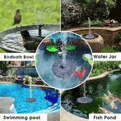 🔥Hot Sales 56% OFF🔥Solar Fountain, Solar Powered Bird Bath Fountain Pump with 4 Nozzles 1.4W Solar Panel Kit Water Pump, Outdoor Watering Submersible Pump for Pond, Pool, Garden, Fish Tank 0