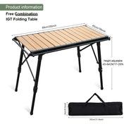 IGT Tactical Table Spliceable Portable Outdoor Camping Aluminum Alloy Lightweight Folding Picnic Hiking Table Portable BBQ Table 13