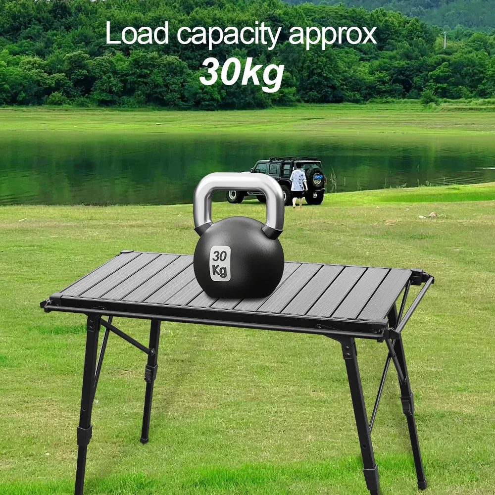 IGT Tactical Table Spliceable Portable Outdoor Camping Aluminum Alloy Lightweight Folding Picnic Hiking Table Portable BBQ Table 2
