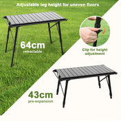 IGT Tactical Table Spliceable Portable Outdoor Camping Aluminum Alloy Lightweight Folding Picnic Hiking Table Portable BBQ Table 3