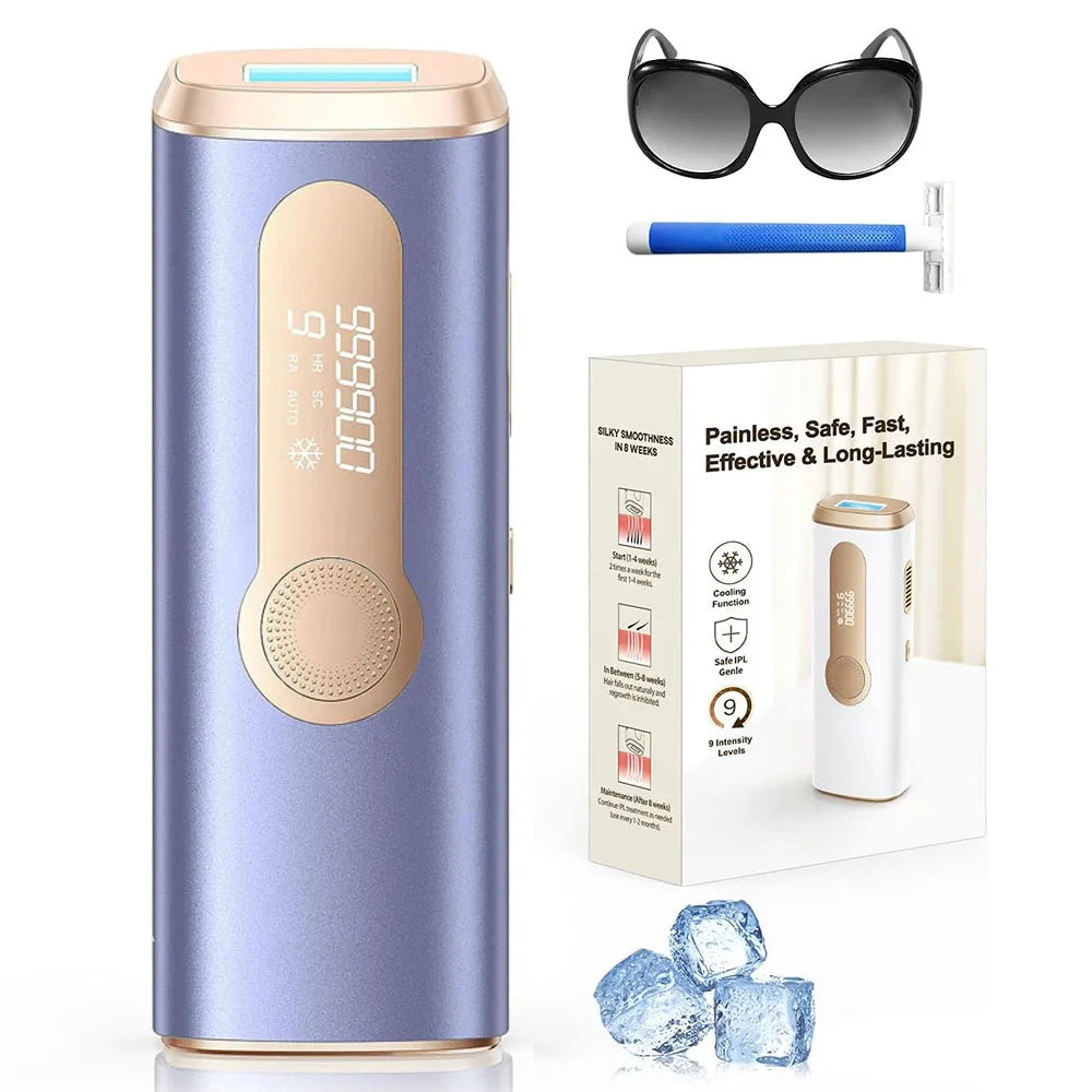 IPL Laser Hair Removal Device Ice-Cooling 3 in 1 Painless 16J Photoepilator Permanent Whole Body Home Treament For Men and Women 9