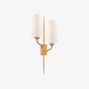 Iberia Wall Sconce | Elegant Indoor Wall Lights | Organic Design Wall Lamp | Aged Brass Light Fixture | Dimmable LED Compatible - Zardee 2