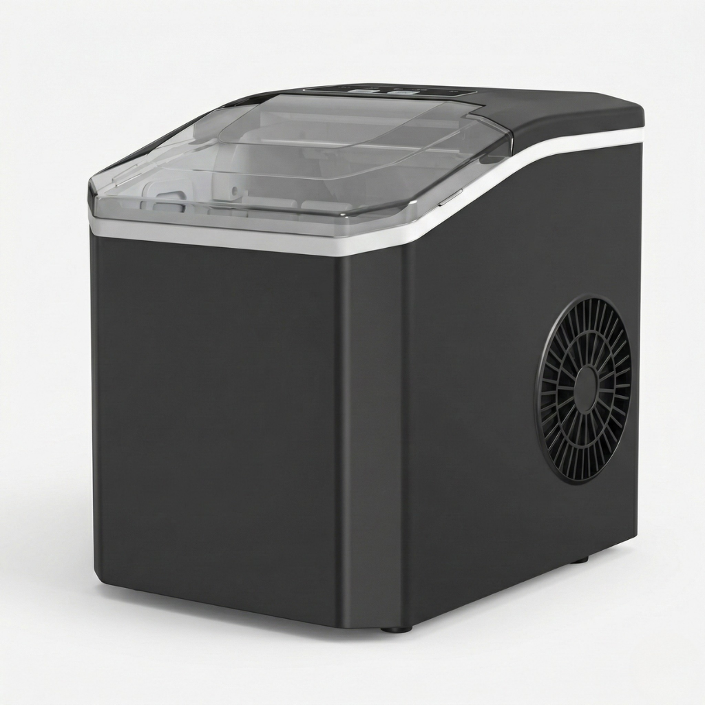 Ice Maker with Self-Cleaning and Portable Design 0