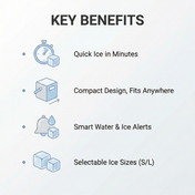 Ice Maker with Self-Cleaning and Portable Design 1