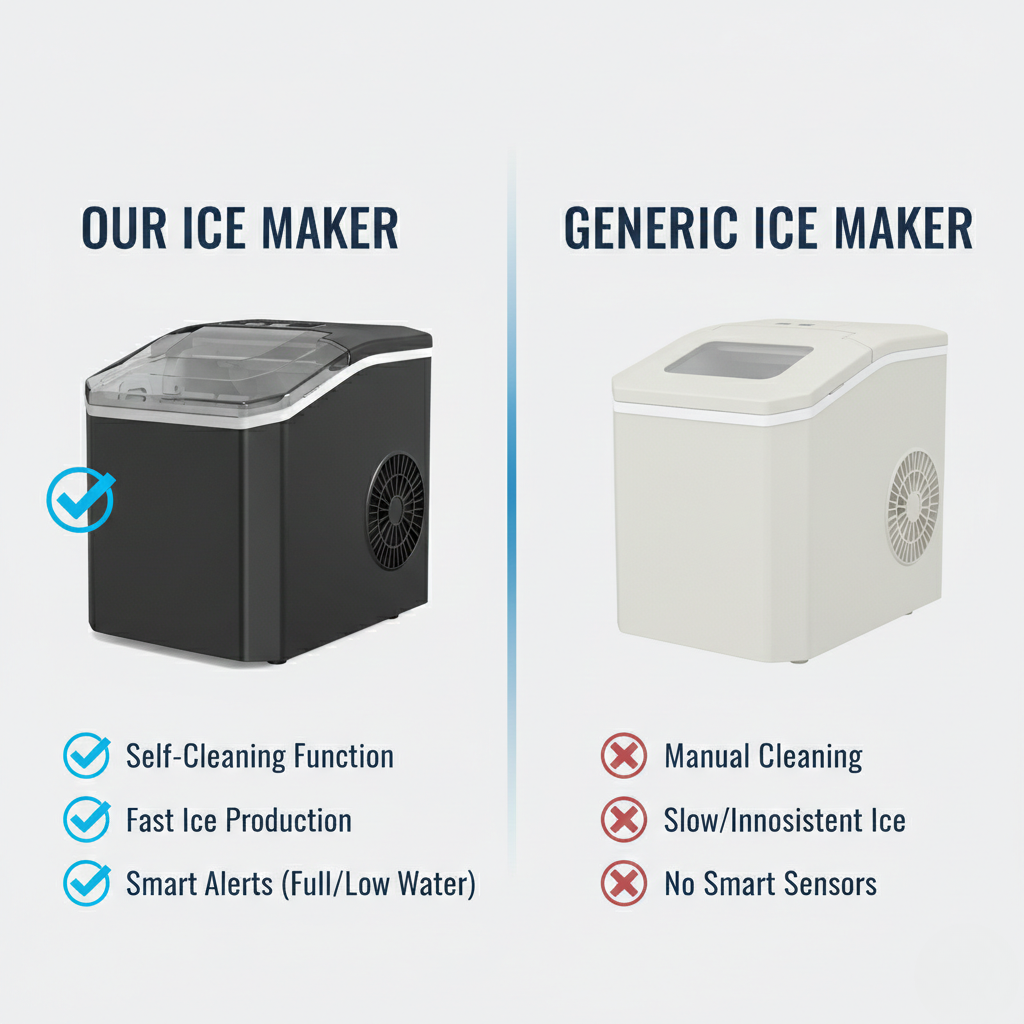 Ice Maker with Self-Cleaning and Portable Design 3