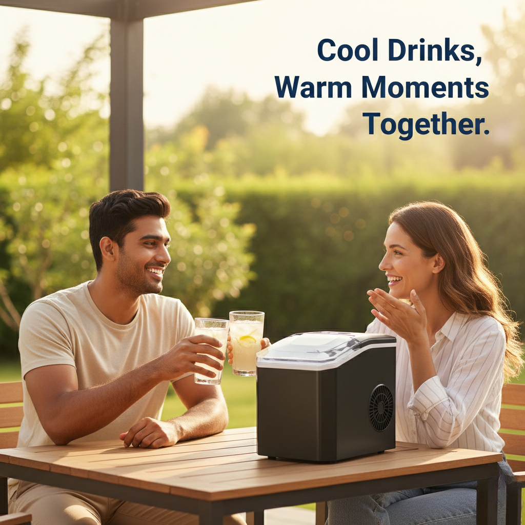 Ice Maker with Self-Cleaning and Portable Design 4