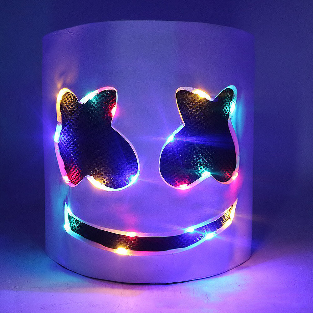 IllumiGlow DJ Costume Set with LED Helmet for Parties and Festivals 3