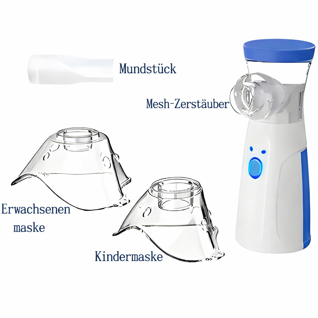 Bärbar ultraljudsnebulisator för barn och vuxna, kompakt handhållen terapienhet