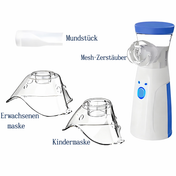 Bärbar ultraljudsnebulisator för barn och vuxna, kompakt handhållen terapienhet