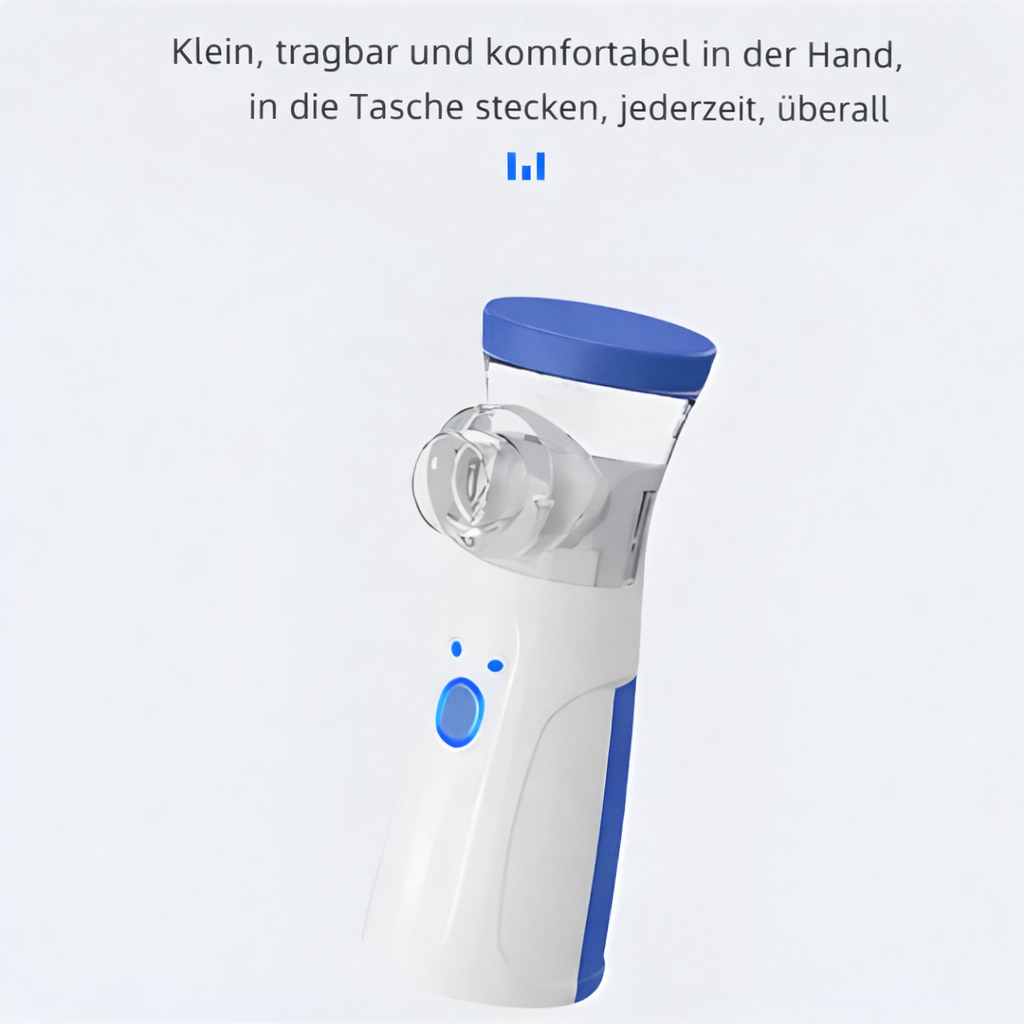Bärbar ultraljudsnebulisator för barn och vuxna, kompakt handhållen terapienhet