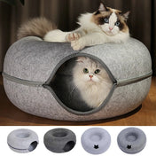 Interactive Round Small Cat Tunnel Nest Felt Kittens Bed House Scratcher Cat Donut Sleeping Pet Toy for Cats 1