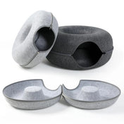 Interactive Round Small Cat Tunnel Nest Felt Kittens Bed House Scratcher Cat Donut Sleeping Pet Toy for Cats 2