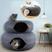 Interactive Round Small Cat Tunnel Nest Felt Kittens Bed House Scratcher Cat Donut Sleeping Pet Toy for Cats 3