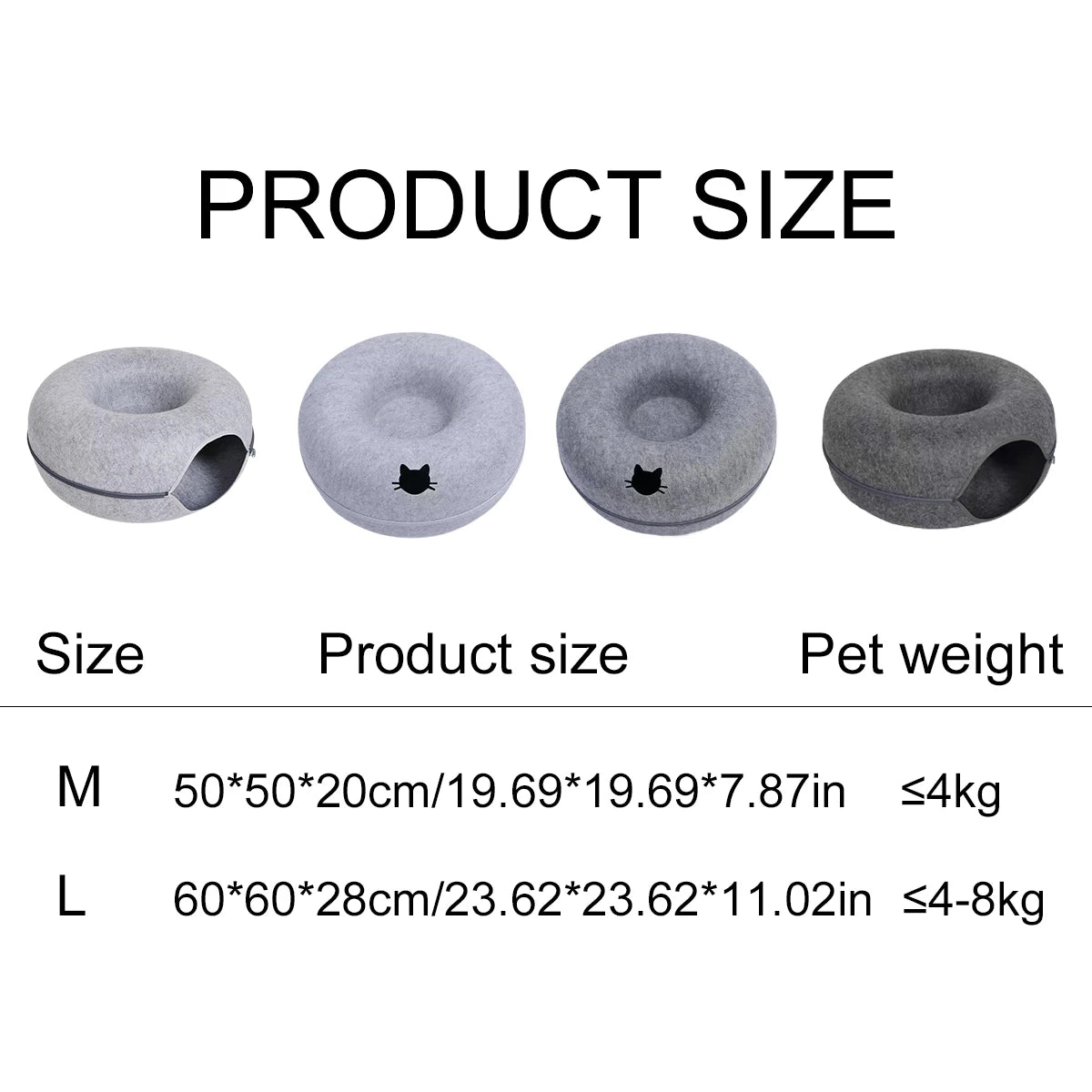 Interactive Round Small Cat Tunnel Nest Felt Kittens Bed House Scratcher Cat Donut Sleeping Pet Toy for Cats 5