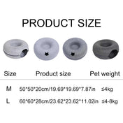 Interactive Round Small Cat Tunnel Nest Felt Kittens Bed House Scratcher Cat Donut Sleeping Pet Toy for Cats 5