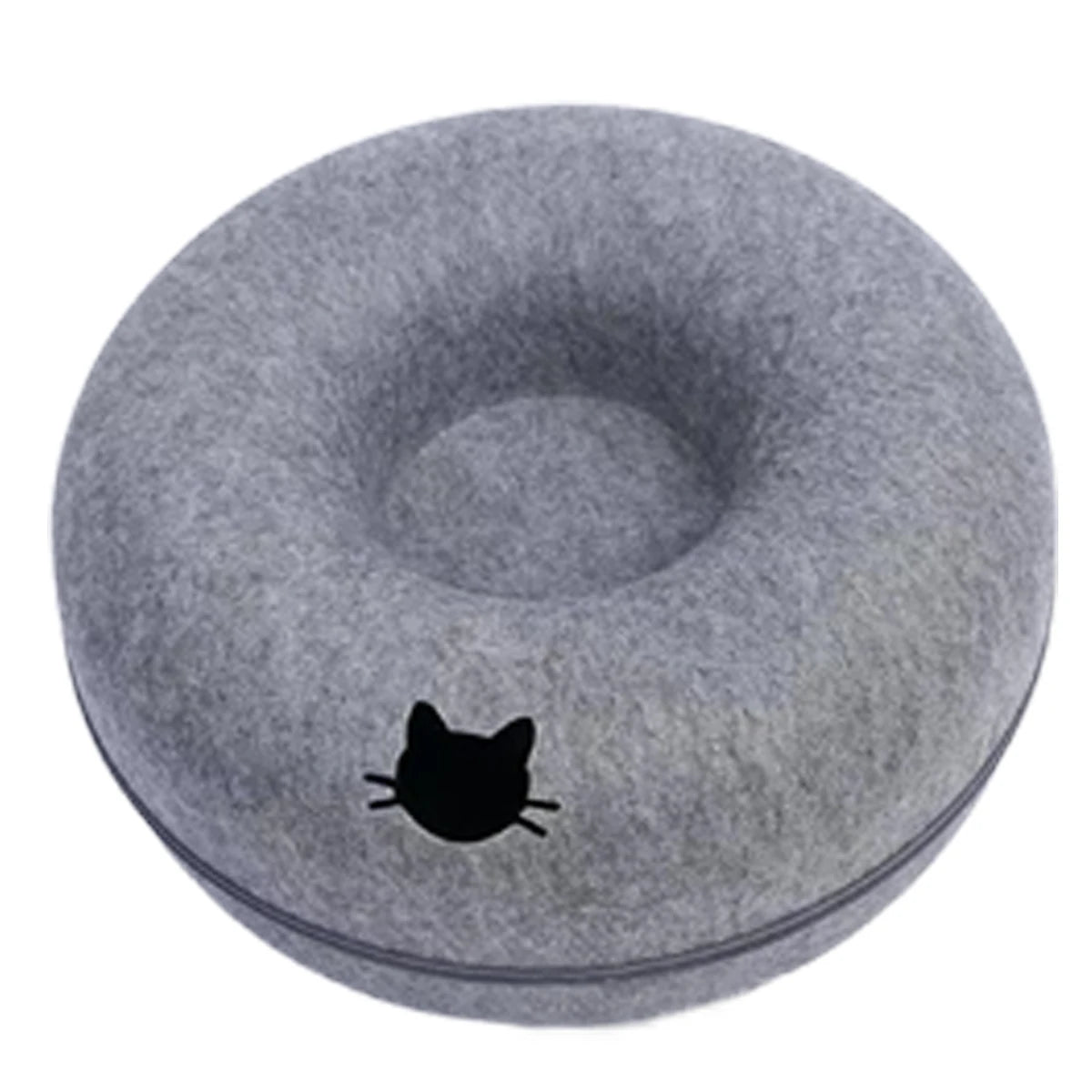 Interactive Round Small Cat Tunnel Nest Felt Kittens Bed House Scratcher Cat Donut Sleeping Pet Toy for Cats 6