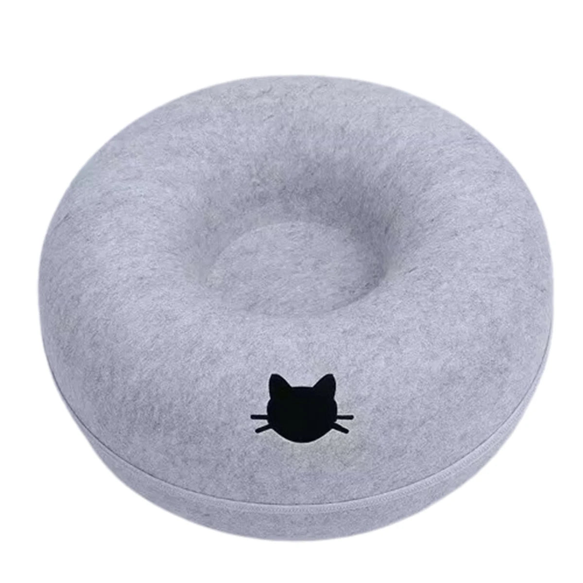 Interactive Round Small Cat Tunnel Nest Felt Kittens Bed House Scratcher Cat Donut Sleeping Pet Toy for Cats 8