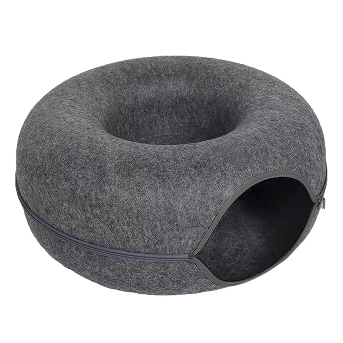 Interactive Round Small Cat Tunnel Nest Felt Kittens Bed House Scratcher Cat Donut Sleeping Pet Toy for Cats 9