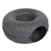 Interactive Round Small Cat Tunnel Nest Felt Kittens Bed House Scratcher Cat Donut Sleeping Pet Toy for Cats 9