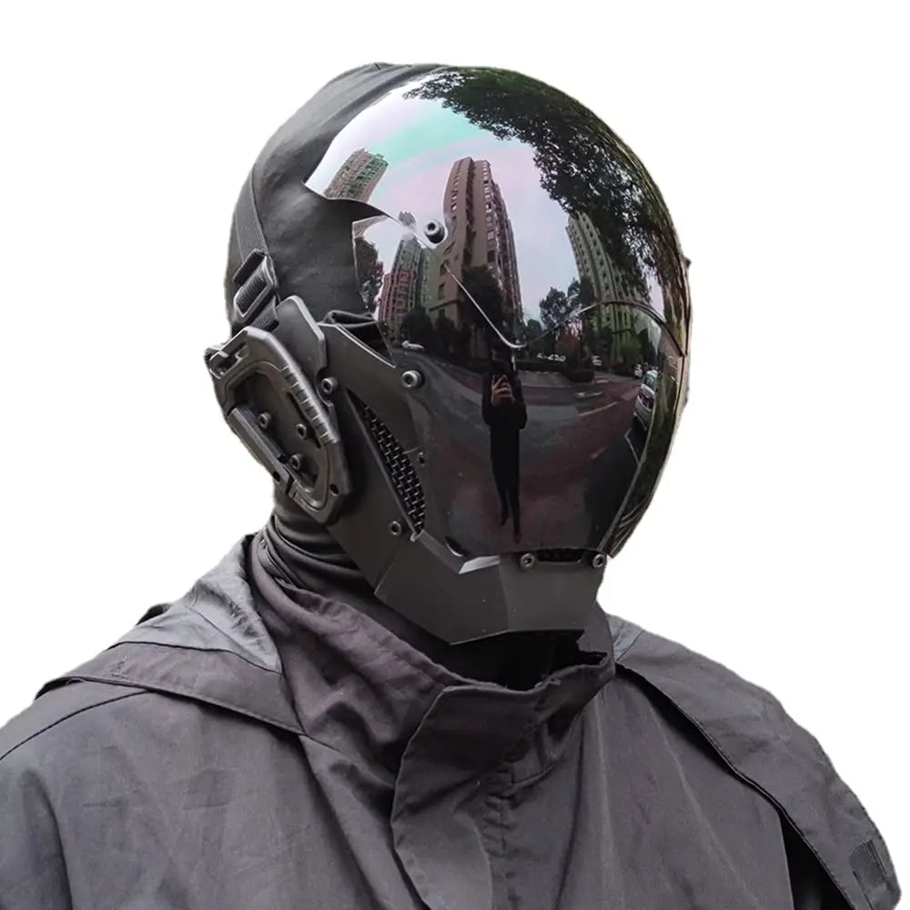 JAUPTO Cyberpunk Mask Playing Cosplay Robocop of the Future Futuristic Cool Standard Model Science Fiction for Halloween Party 0