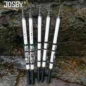 JOSBY Carbon Fiber Spinning Fishing Rod Telescopic Mini Pole 3M 2.7M 2.4M 2.1M 1.8M 1.5M Fish Gear Tackle High Quality 3