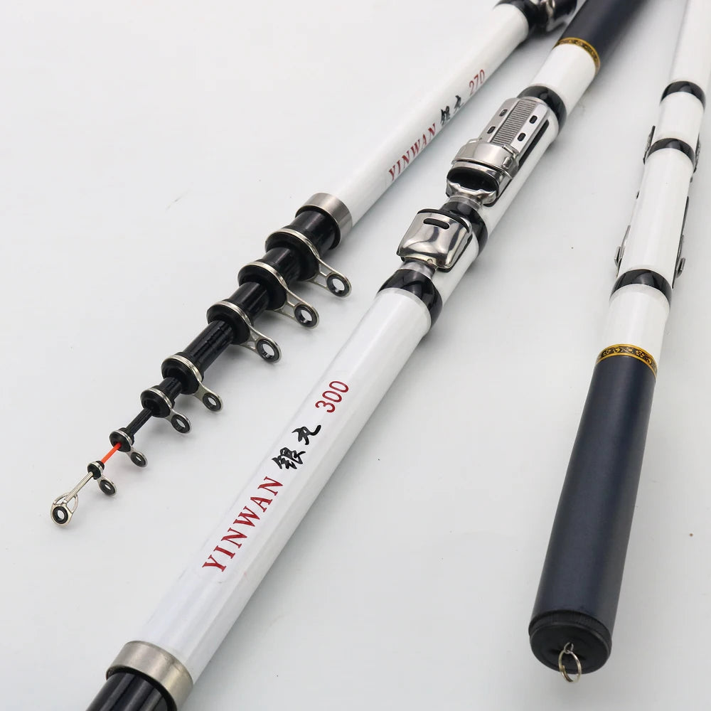 JOSBY Carbon Fiber Spinning Fishing Rod Telescopic Mini Pole 3M 2.7M 2.4M 2.1M 1.8M 1.5M Fish Gear Tackle High Quality 7