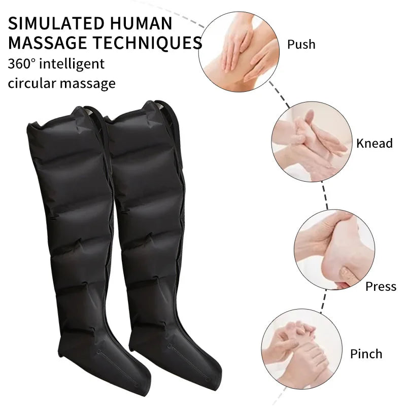JinKairui Electric Pneumatic Leg Massager Extended Version for Deep Relaxation of Thighs, Calves and Feet with Remote Control 2