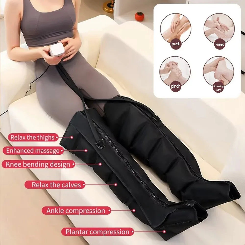 JinKairui Electric Pneumatic Leg Massager Extended Version for Deep Relaxation of Thighs, Calves and Feet with Remote Control 5