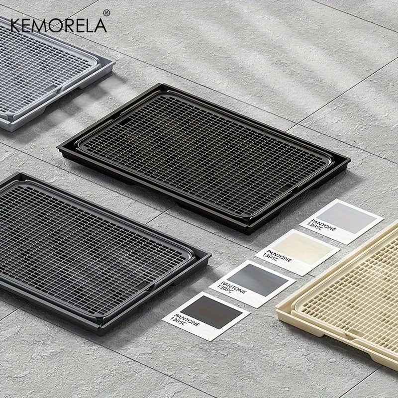 KEMORELA EXtra Large Stainless Steel Cat Litter Box with Lid - Enclosed LitterPan High-Sided Resistant Leak-Proof Cat Litter Mat 1