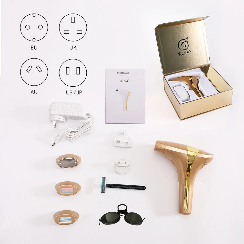 KODO 2026 High-end customization ice Laser Hair removal Laser Epilator Permanent IPL Painless Photoepilator 4 in 1 face and body 6