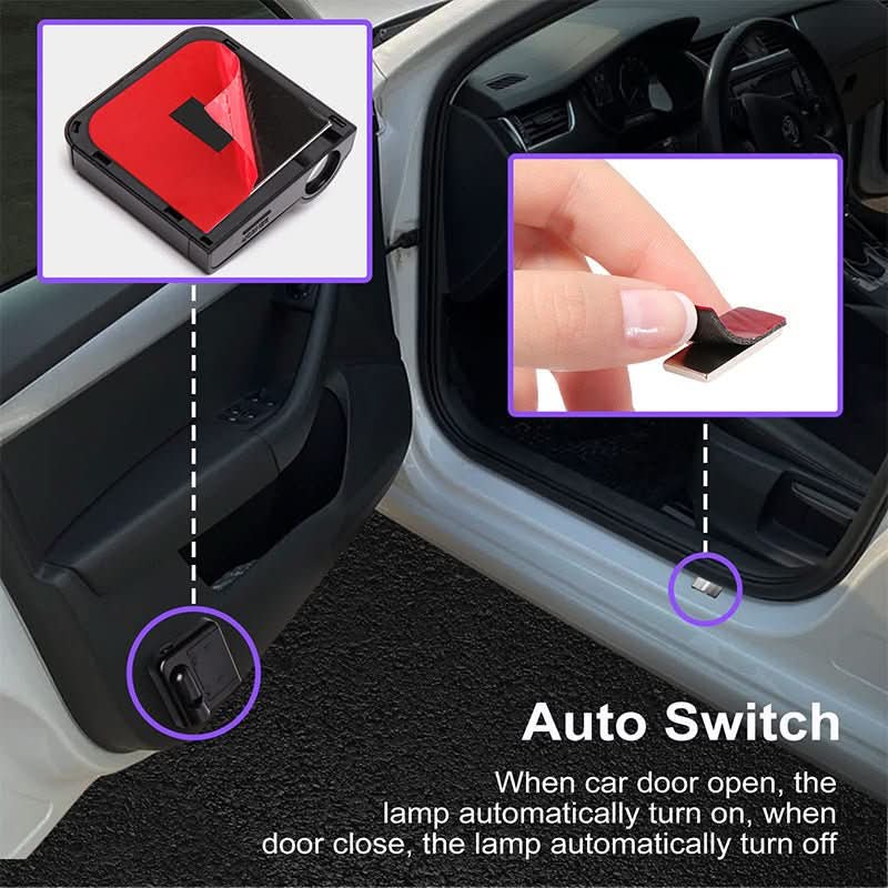 NovaGlide Wireless LED Car Door Projector Light For Brand Logo Projection On Vehicle Doors