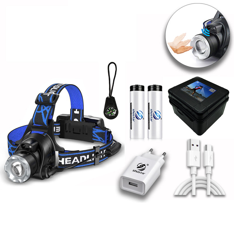 Lampe frontale LED ApexLite pour pêche et camping, lampe étanche ultra lumineuse, lampe de camping