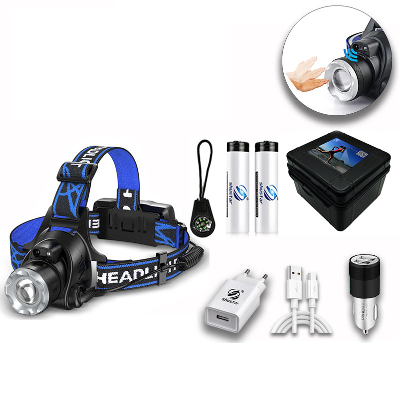 Lampe frontale LED ApexLite pour pêche et camping, lampe étanche ultra lumineuse, lampe de camping