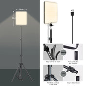 LED Video Lights Conference Photography Lighting Selfie Light Photo Studio Lamp With Tripod for Shoot Live Streaming TikTok Zoom 1