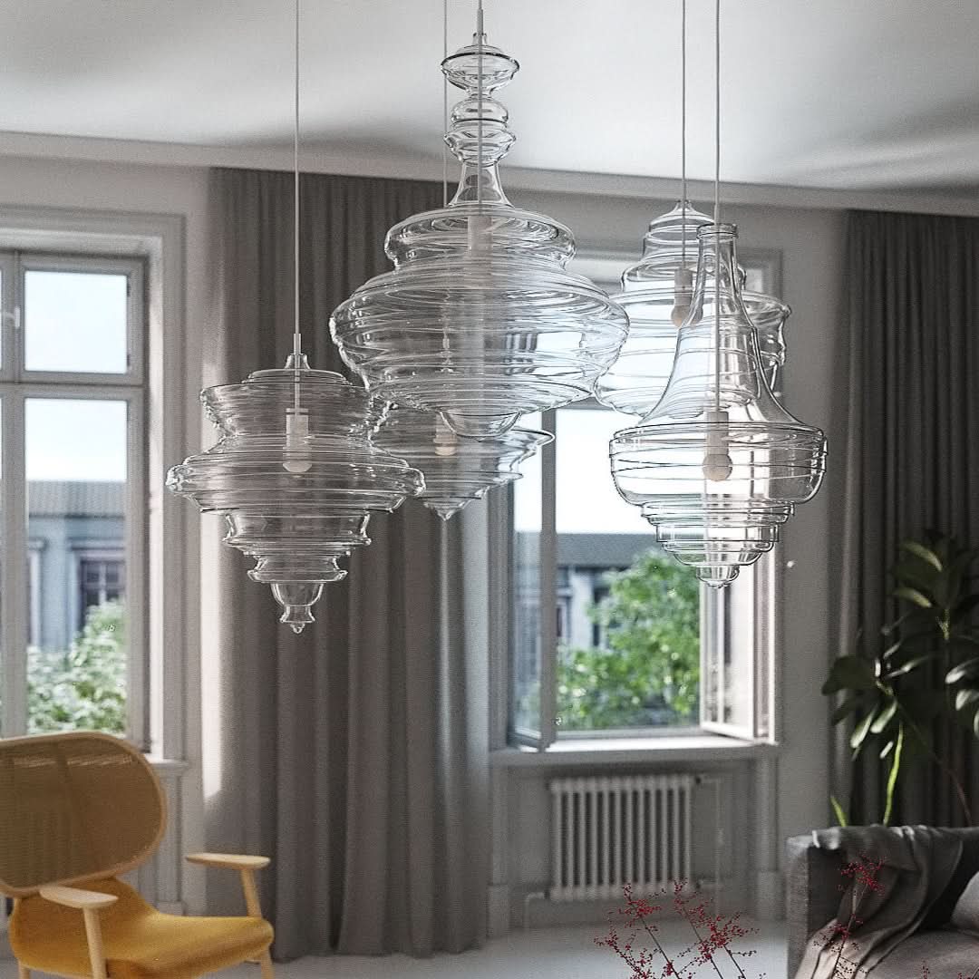 Moderne pendellampe med rene linjer og diskret glans til moderne interiører og opholdsrum