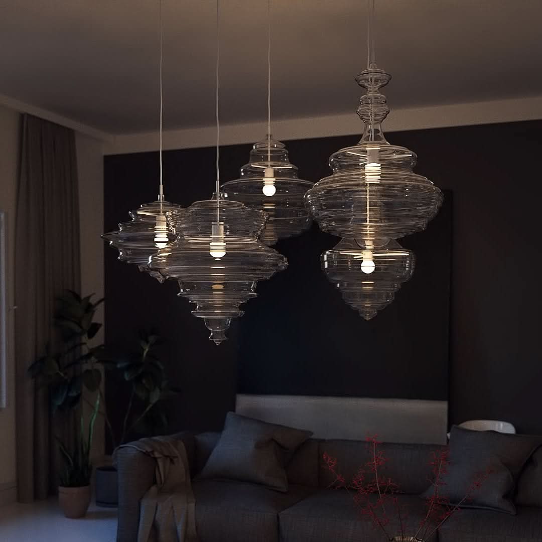 Moderne pendellampe med rene linjer og diskret glans til moderne interiører og opholdsrum