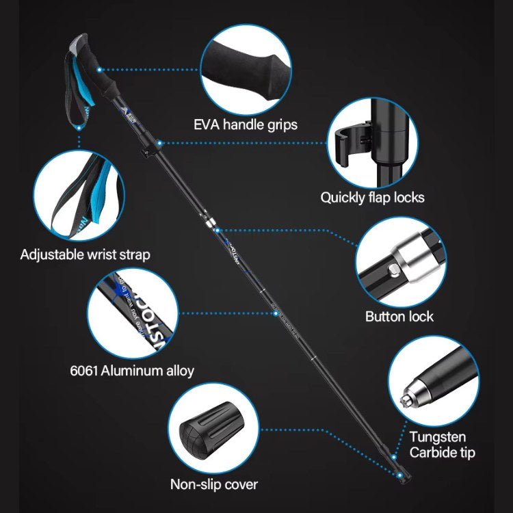 Lightweight Carbon Fiber Hiking Poles | Adjustable Walking Sticks for All-Terrain Adventures 2