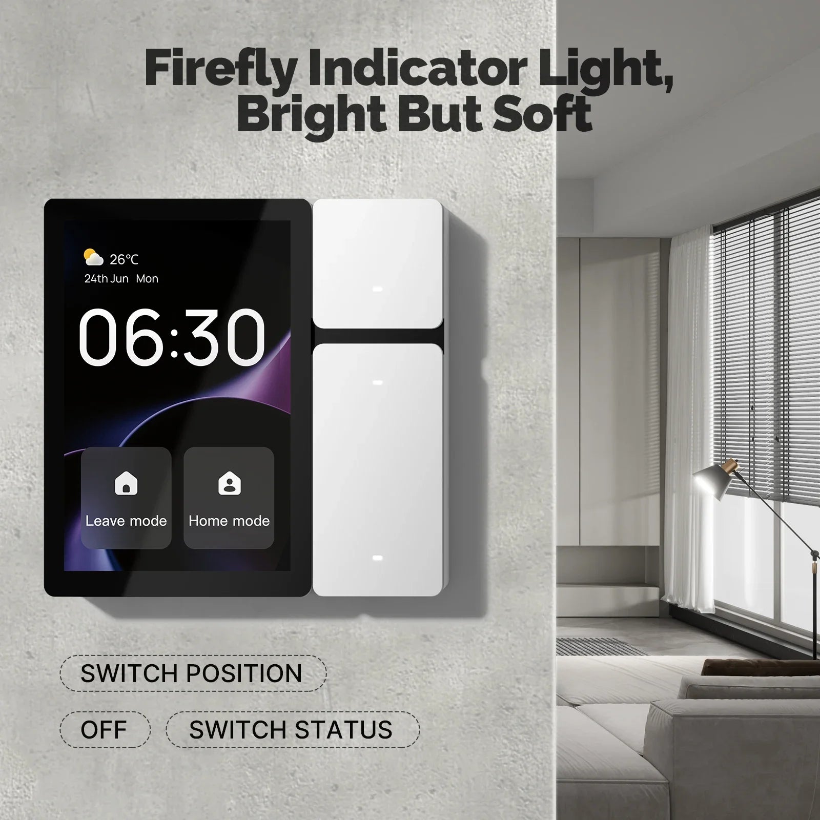 MOES Tuya WiFi Smart Control Panel 3.5" Touch Screen, 3 Relays & Buttons, IR Remote, Bluetooth Sigmesh Hub, Home Automation 3
