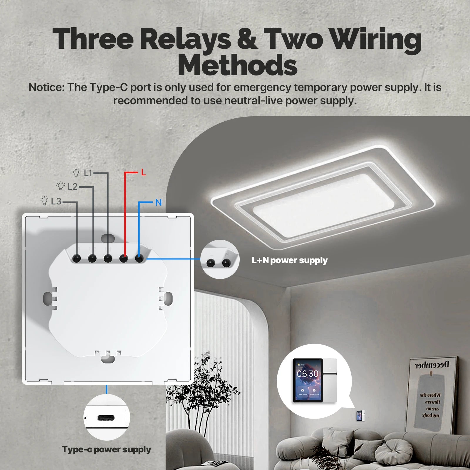 MOES Tuya WiFi Smart Control Panel 3.5" Touch Screen, 3 Relays & Buttons, IR Remote, Bluetooth Sigmesh Hub, Home Automation 4