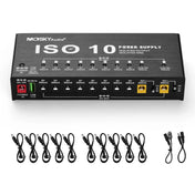 MOSKY ISO-10 Guitar Effect Pedal Power Supply 10 Isolated DC Outputs/ 5V USB Output for 9V 12V 18V Protection Guitar Accessories 0