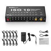 MOSKY ISO-10 Guitar Effect Pedal Power Supply 10 Isolated DC Outputs/ 5V USB Output for 9V 12V 18V Protection Guitar Accessories 7