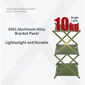 MOUNTAINHIKER Three-tier Rack Outdoor Storage Shelf Folding Shelf Portable Camping Picnic BBQ Storage Rack Garden Foldable Table 2