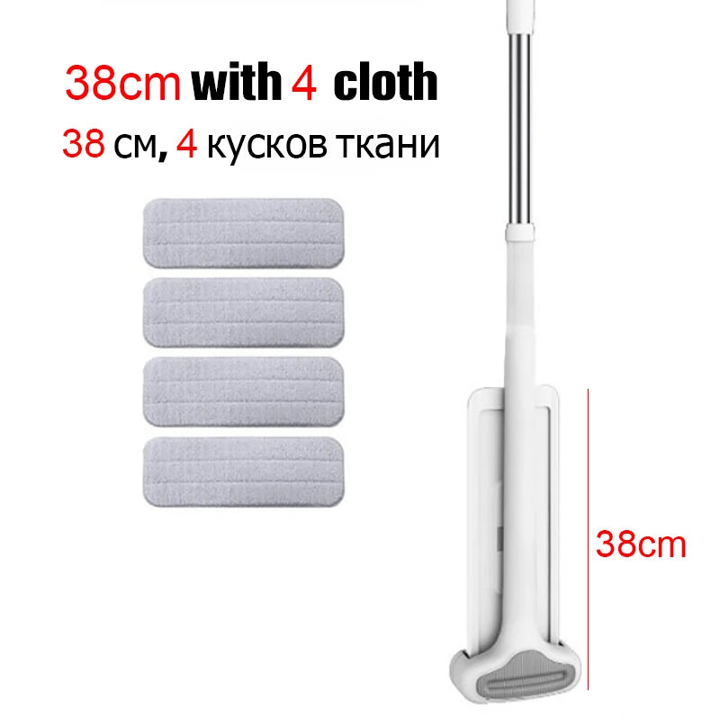 Magic Self-Cleaning Squeeze Mop Microfiber Spin And Go Flat Mop For Washing Floor Home Cleaning Tool Bathroom Accessories Set 6