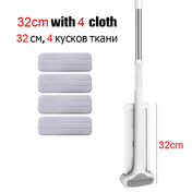 Magic Self-Cleaning Squeeze Mop Microfiber Spin And Go Flat Mop For Washing Floor Home Cleaning Tool Bathroom Accessories Set 8
