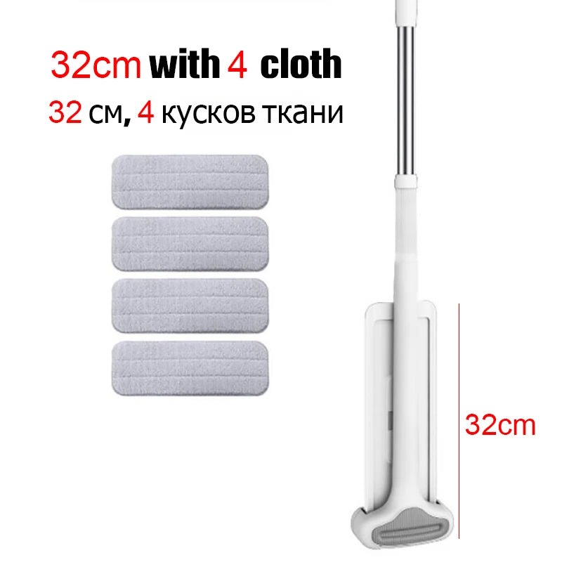 Magic Self-Cleaning Squeeze Mop Microfiber Spin And Go Flat Mop For Washing Floor Home Cleaning Tool Bathroom Accessories Set 8