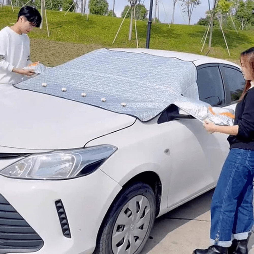 Magnetic Windscreen Frost Cover for Complete Winter Protection 0
