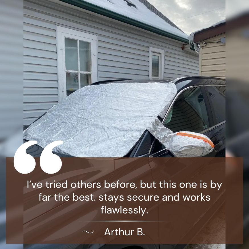 Magnetic Windscreen Frost Cover for Complete Winter Protection 5