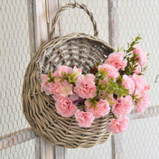 New Leaf Haven Handwoven Hanging Basket Natural Wicker Design For Plants Home Decor For Indoor Plant Displays